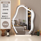 Fat Donglai's same style vanity mirror LED light cloud desktop desktop vanity mirror with light luxury LED smart mirror master bedroom vanity mirror large white rechargeable model - three-color lamp