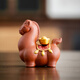 Zisha Make Money Immediately Tea Pet Decoration National Trend Decoration Office Desktop Tea Table Ceramic Tea Playing Horse New Product Zisha Guochao Make Money Immediately