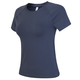 Quick-drying dry yoga clothes short-sleeved women's slimming breathable sports tops running Pilates professional fitness clothes T hemp gray A style S