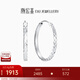 Chao Acer Platinum Earrings and Earrings for Women PT950 Earrings, Premium Earrings for Girlfriend, Priced at RMB 360, C Pair, 3.4g