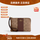 COACH women's bag Corner Zip 16 zipper closure women's clutch bag wrist bag coin purse gift for girlfriend brown