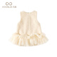 Fanlie VOONLIE girl's small fragrant dress winter dress children's princess vest dress baby one-year-old dress winter
