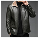 Hengyuanxiang leather jacket men's 2025 winter new velvet thickened jacket business casual cold-proof warm fur collar jacket men's clothing