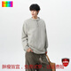 Huatian Mu Fat Large Size American Henry Collar Sweater Men's Autumn New Trendy Brand Large Size Loose Sweater Casual Warm Inner Dark Gray L Recommended 100-120 Jin Jin equals 0.5 kg Can be worn