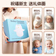 Keyoumeng baby toys newborn meeting gift 0-6 months mother and baby supplies gift box practical baby one-month-old gift patting to sleep + slope mat + toy stand + saliva towel soothing and sleeping anti-scare God Baitian device bed 1 middle bed 3