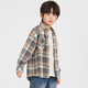 Duojia Green Blues Boys' Shirts 2025 Spring Season Children's Thin Jackets Medium and Large Children's Soft Waxy Cotton Shirts Blue Check 110