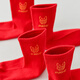 Cat people's zodiac year children's red socks for boys and girls in autumn and winter New Year's socks for the Year of the Horse gift for 12-year-old middle-aged and older children's socks, peace and blessing, 5 pairs, 3-5 years old