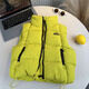 Boys vest outer wear autumn and winter clothing 2025 new handsome boy winter thickened vest children's cotton vest trendy yellow cm (recommended height around 95) 100