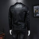 Motorcycle Soft Leather Jacket Men's Trendy Jacket Lapel Cycling Slim Korean Style Handsome Haining Street Rock Harley Black Regular Style M M