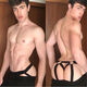 Gay double underwear men's sexy men's sexy underwear thong men's temptation show 113 black 100-120Jin Jin equals 0.5 kg