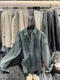 Miss Home High-end Autumn and Winter New Fashion Retro Korean Style Loose Mid-Length Shirt Vest Set Denim Shirt (Ready Stock) One Size