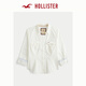 HOLLISTER American little seagull pattern classic Y2K slim waist V-neck shirt women's 340-5533 Cloud White XS (160/80A)