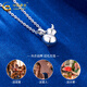 China Gold (CHINA GOLD) PT950 platinum gourd pendant for women with good fortune, light luxury Valentine's Day birthday gift for girlfriend and wife, platinum gourd pendant about 3.1g, free silver chain + rose gift box
