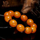 Italian old beeswax date bead bracelet, European return optimized non-natural amber bracelet, light luxury gift for men and women, men's 18mm-19mm (approximately 42 grams with certificate)