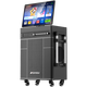 SANSUI portable trolley video speaker touch screen outdoor karaoke home ktv audio set all-in-one karaoke machine high volume karaoke 12 inches 15 inches PU139 subwoofer-500G+3-year membership+21-inch screen