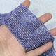 Tanzanite natural faceted loose beads semi-finished small grain crystal cut angle diy bracelet women's clavicle tassel accessories 1#/3~3.2MM/facet/strip/38cm