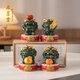 Shi Ming Tang Lucky Stone Lion Pair Ornaments Forbidden City Style Cultural and Creative Decorations Good Things Happen Crafts Team Building Souvenirs for a Successful Business Bonuses + Base + Gift Box
