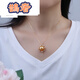 Queshe S925 silver seawater South Sea gold bead pendant single gold bead necklace for girlfriend, mother-in-law, mother 10-11mm -11mm
