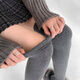 Perfect gray jk over-the-knee socks for women, autumn and winter long tube, extended over-the-knee gray, one size fits all