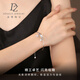 Duozun pt950 platinum bracelet for women, platinum sparkling, get rich immediately bracelet, niche bracelet, holiday gift, get rich immediately, bracelet 7.5-8g (adjustable)