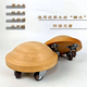 OOVIIZ Pilates hand push roller, turtle back sliding wheel, Zhou Bichang's same style spiral bowl fitness sliding disc to stretch the spine, environmentally friendly beech turtle back sliding disc pair