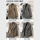 Chenfu woolen suit jacket for women spring and autumn new high-end wool small back slit casual fashion temperament suit regular style gray suit L recommended 105-114 Jin Jin equals 0.5 kg