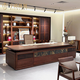 Ningqiu Luoge (NICHLORT) office desks and chairs all solid wood boss desk new Chinese style side cabinet senior chairman president desk executive desk 3.0 meters office desk with side table