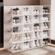 Hualeji Thickened Shoe Box Storage Box Transparent Folding Storage Box Plastic Sneaker Rack Shoe Cabinet Drawer-type Space-Saving Artifact B Type - 46.5 Size White Transparent Buy 4 Get 4 Free Total 8 Pieces Can Be Fitted 0x0x0cm