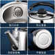 Xulin Germany kettle 304 stainless steel thickened gas boiling kettle large capacity insulation household whistle gas 304 thick material丨rust free 7L fast boiling丨easy to clean丨no dirt