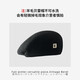ZNMW men's beret forward hat men's trendy reverse beret cool autumn and winter Korean style black versatile woolen style 20 black one size fits all (56-58cm)