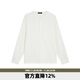 BD.POWER UP+ autumn solid color Henry collar long-sleeved T-shirt men's simple retro loose inner sports knitted bottoming shirt white M 60-75kg