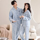 Cat Man Coral Fleece Couple Pajamas Autumn and Winter 2025 New Thick Velvet Casual Cartoon Flannel Ladies Home Clothes 88951 M