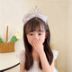 Bai Qixin children's hair accessories crown headband little girl headband cute butterfly pearl crown princess girl birthday gift children's crown headband light purple