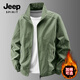JEEP SPIRIT Jacket Men's 2025 New Autumn and Winter Stand Collar Outdoor Top Jacket 8919 Dark Gray XL