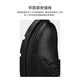 Heilan House HLA men's shoes versatile casual shoes autumn and winter leather thick-soled work shoes for men L011 black (increased style) 41