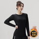 LI NING Li Ning sports T-shirt for women in autumn quick-drying long-sleeved fitness clothes Pilates yoga clothes loose slimming running sports black long sleeves plus velvet to keep warm S