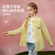 ASK JUNIOR children's long-sleeved shirt 2026 autumn color jacquard lapel shirt jacket girls tops yellow 160