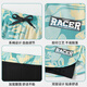 Anti-embarrassment swimming trunks for teenagers, high school and junior high school students, loose and large size, double layer swimming shorts for fat boys, light blue + cap + swimming goggles, earplugs, nose clip + bag L (75-95Jin Jin is equal to 0.5kg)