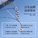 Lao Fengxiang PT950 platinum crushed ice coin necklace for women with tassel pendant feeling Mid-Autumn Festival birthday gift for girlfriend and wife Platinum crushed ice coin necklace about 4.5g + brand gift box