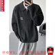 Double-sided blade American Henry lapel sweater men's winter thickened warm base layer Northeastern cold-proof jacket floral gray M recommended 80-105 Jin Jin equals 0.5 kg can be worn