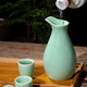 Yusenyi purchase products Chinese antique ceramic half pound wine set small wine sake dispenser household rice wine pot white wine penguin wine set 6 cups bamboo pot 500ml cup 60ml 7 pieces