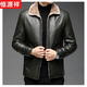 Hengyuanxiang leather jacket men's 2025 winter new velvet thickened jacket business casual cold-proof warm fur collar jacket men's clothing