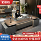 Zhongsheng office furniture matching boss table, president table, high-end chairman's desk, boss table, modern light luxury office desk and chair combination, 3.2-meter boss table, without smart cable box, regular