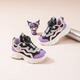 Hello Kitty children's shoes girls cotton shoes winter fashion dad shoes Kuromi children's warm sports shoes 6922 black purple pink 27