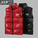 JEEP SPIRIT Black Gold Daunen-Baumwollweste Herren Winter Neue Premium Herren ärmellose Jacke Kapuzenweste Schwarz und Rot erhältlich Schwarz-Jeep Special Edition 683 Black Gold Cotton Vest XL