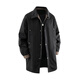 MMOPTOP silhouette lapel windbreaker autumn and winter men's British style loose high-end casual jacket MFY02 black XL