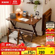 Jiayi solid wood folding desk student home computer table study table study desk small apartment bedside writing table