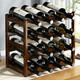 The middle shopkeeper's simple wine rack storage rack solid wood wine cabinet red wine display rack home decoration bar small wine display rack brown style - second floor 33CM