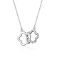 Wanfu dragons interlocking with each other丨PT950 platinum temperament double ring necklace, versatile and fashionable authentic platinum necklace for women, gift 43cm, platinum/double ring four-leaf clover necklace 2.88g