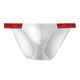 Men's thong men's sexy underwear men's double thong underwear gay men's butt exposed sexy briefs white XL